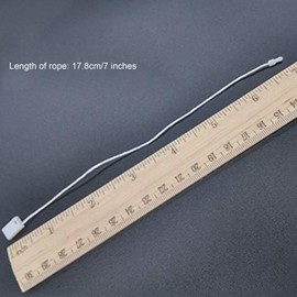 Pack of 1000 Clothing Pendant Cord Clothing Tag Rope Nylon Cord for Hanging Labels Case Conversion Fixings Label Hanging Rope String Snap Locks Pin Safety Loop (White)