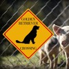 Caution Golden Retriever Xing Retro Aluminum Metal Signs Golden Retriever