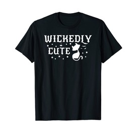 Halloween Wickedly Cute Cat Men Women Kids T-Shirt