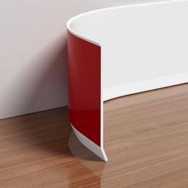 Flexible Vinyl Baseboard Trim, 4 Inch Peel and Stick Baseboard Molding Trim, Rubber Wall Base Board Moulding Trim for Floor (20 Feet)
