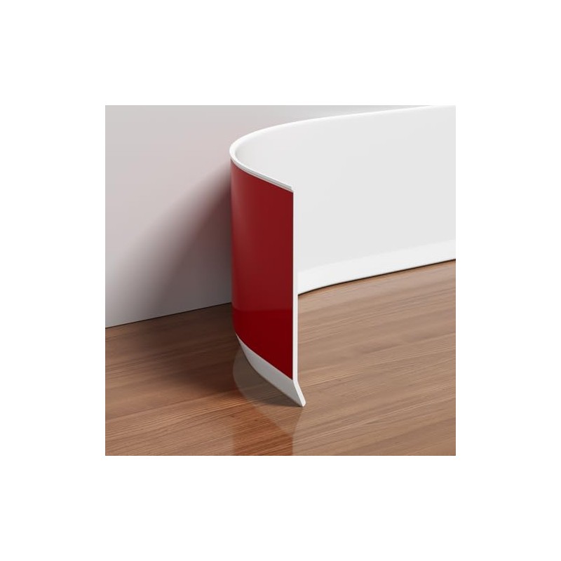Flexible Vinyl Baseboard Trim, 4 Inch Peel and Stick Baseboard