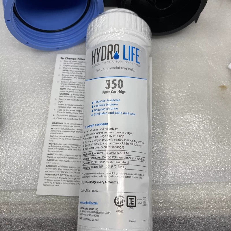 Camco Hydro Life HLC 300 Kit, 350 Water Filter Cartridge