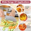 JAYVAR Large Crinkle Cutter Wave Potato Slicer, Stainless Steel French