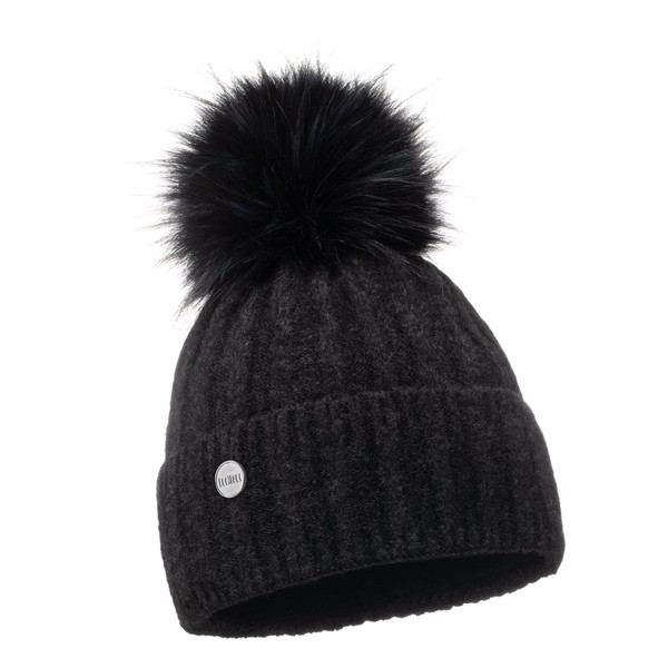 ELIMELI Winter Hat Women's Hat with Fur Pom – Warm