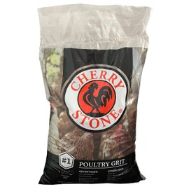 Cherry Stone Poultry Grit - Feed Additive for Chickens and Turkeys, Ready-to-Use, Natural (25 Pound Bag, #1)