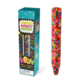 Buddy & Barney Neon Jumbo Wacky Crayon - assorted colours, jumbo crayon, toddler and young children crafts, easy to use, bright neon colours, non toxic, fun for all ages