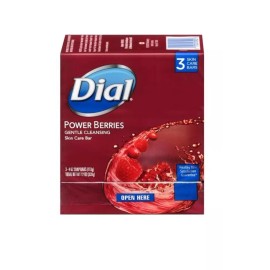 Dial POWER BERRIES 3 Bar  4 Oz Each Glycerin Gentle Skin Care