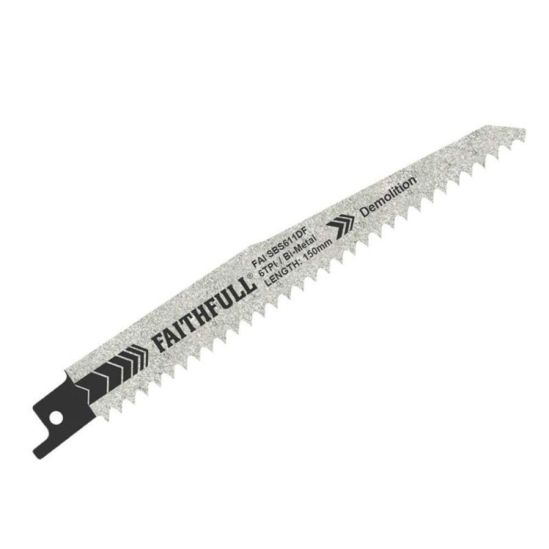 S611DF Bi-Metal Sabre Saw Blade Demolition 150mm 6 TPI (Pack