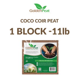 Organic 11 lb Compressed Coco peat Block is a high-Performance, Nutrient-Rich Coco Pith with Low - Medium EC for Heavy-Feeding Plants. Specially Engineered for Optimal Root Growth