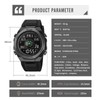findtime Outdoor Watch Men's Military Watch Digital Watch with Pedometer