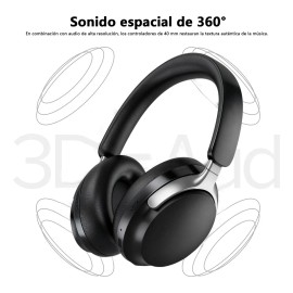 Auriculares Inalmbricos Bluetooth Bl025, Moreka Diadema Inalmbrico Con Cancelacion De Ruido Anc, Bluetooth 5.4, Audfonos Diadema Gamer Color Negro    