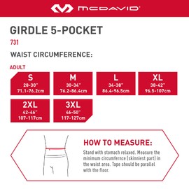 McDavid Football 5 Pocket Compression Short Girdle, Comfortable, Breathable