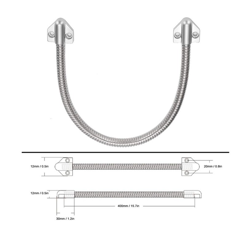 Door Loop Wire Protector, Stainless Steel Door Loop Exposed Mounting