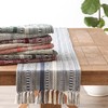 DII Farmhouse Braided Stripe Table Runner Collection, 15x108 (15x113, Fringe
