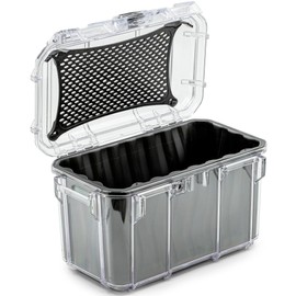 Seahorse 59 Portable Waterproof Dry Box Protective Case - Travel Safe/Mil Spec / IP67 Waterproof/USA Made - for Cameras, Ammunition, Rifle Ammo, Pistols, Smell Proof Box (Clear)
