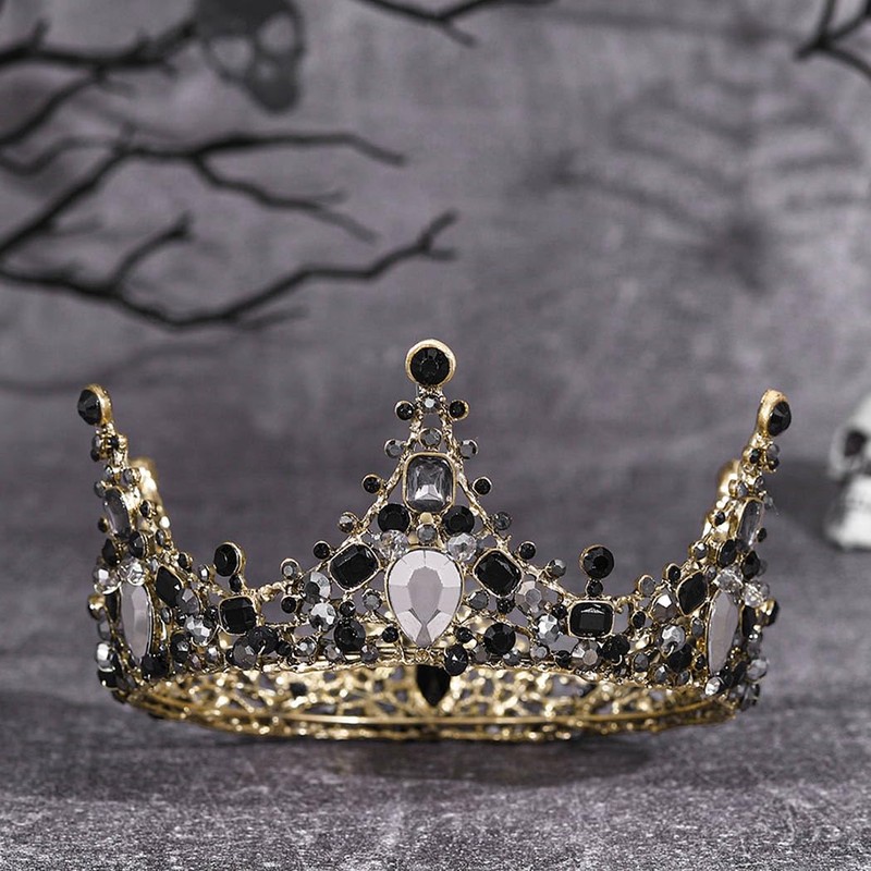 Jovono Wedding Vintage Crown Tiara Princess Headband Baroque for Women