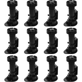 Walquicks Adjustable Furniture Leveling Feet | Heavy-Duty Cabinet Levelers for Bed Frames, Desks, Shelves & Workbenches | Easy Install | Non-Slip, Commercial-Grade Support | 12-Pack