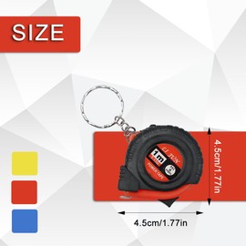 wocpvm Pack of 3 Tape Measure 3 ft/1 m, Small Tape Measure with Key Ring, Mini Retractable Tape Measure with Metric and Inch Scale for Measuring Machines, Furniture, Clothing, Fabric, Workbenches (3