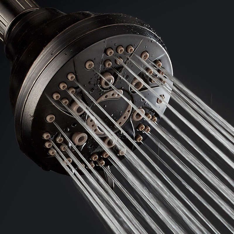 AquaDance Oil Rubbed Bronze High Pressure 6-Setting Spiral Shower Head