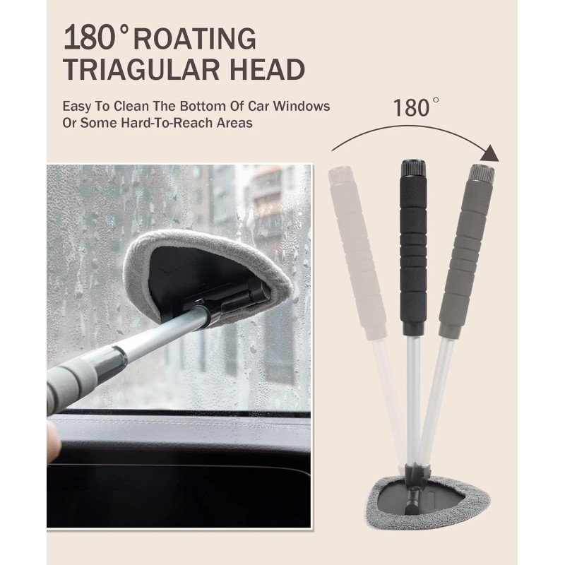 bylikeho Windshield Cleaner Inside,Car Window Cleaner,Car Cleanser Brush,Car Accessories