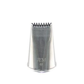 PME JEM Small Plain / Ribbed Basketweave Piping Nozzle no. 48, Silver