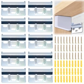Support Plate Cabinet Hanger 60 mm Hanging Rail 10 Pieces Metal Galvanised Wall Mounting Cabinet Hanging Rail with Impact Dowels for Wall Cabinet Mounting Rail