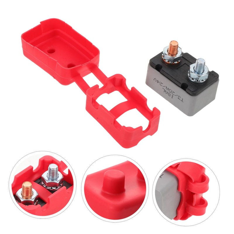 BUGUUYO Automatic Reset Circuit Breaker with Bolt Cover for Trucks