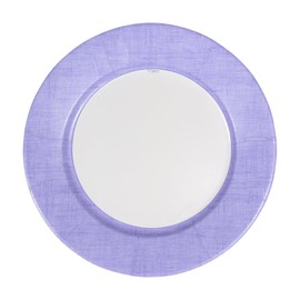 Caspari Linen Border Paper Dinner Plates in Lavender - 8 Per Package