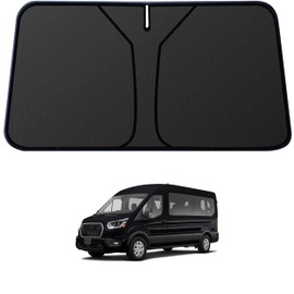 Windshield Sun Shade for 2015-2024 2025 Transit Wagon XL,Wagon XLT Cargo Vehicle,Connect Van XL, Custom Fit Foldable Front Window Sunshade Sun Visor 400D Upgrade Thickened Car Accessories