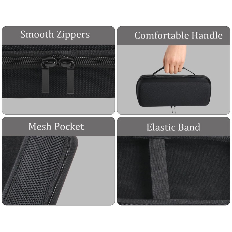 inDomit Travel Case Compatible with NuDerma Professional Skin Therapy Wand,Lightweight,Black(CASE