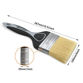 ROLLINGDOG 4 Inch Paint Brush -Soft Paint Brush for Smooth Surfaces,Wall Paint,Ceiling,Blinds,Large Surface Areas(100mm)