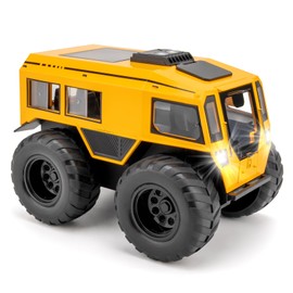 LOVEPOSELY 1:24 Sherp All Terrain Off Road Vehicle Diecast car Model, Collecting Diecast Pull Back Beach Motorcycle Toys Car for Kids Boys Girls (Yellow)