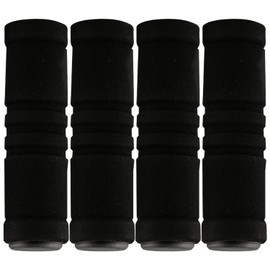 Luckious 4 PCS Anti-Slip Foam Bike Handlebar Grips with End Caps – Shock-Absorbing, Durable Hand Covers for Mountain Bikes – Comfortable, Non-Slip Cycling Accessory for Outdoor Riding