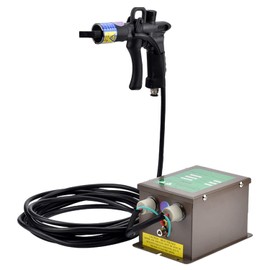 Ionizing Air Gun Antistatic Air Gun Flat Nozzle Anti Static Ionizer Static Eliminator for Flat Surface Static Elimination (with 7KV Generator)