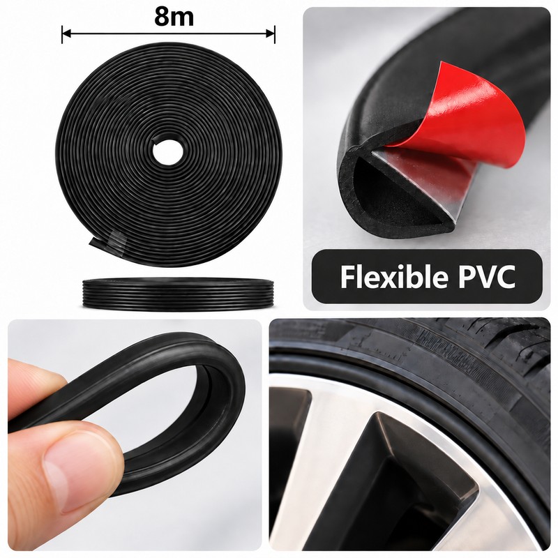 Universal Car Rim Protector Strip for Wheel Edge Protection -