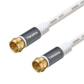 RG6 Coaxial Cable, F-Type Connectors, Double Shielded Coax Cable for TV Antenna,HDTV, CATV, DVB-T2/C/S, Modem, Radio, Satellite Receivers, DVR, VCR, Cable Box, Home Theater (10M)
