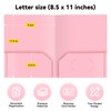 Plastic Folders with Pockets - Multicolor, 6 Pack, Durable 2-Pocket