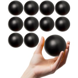 Alpi Squeezies - Soft Squeeze Ball - Adult Stress Balls to Improve Focus - Durable Squeeze Toy for Kids & Adults - Pack of 10, Black