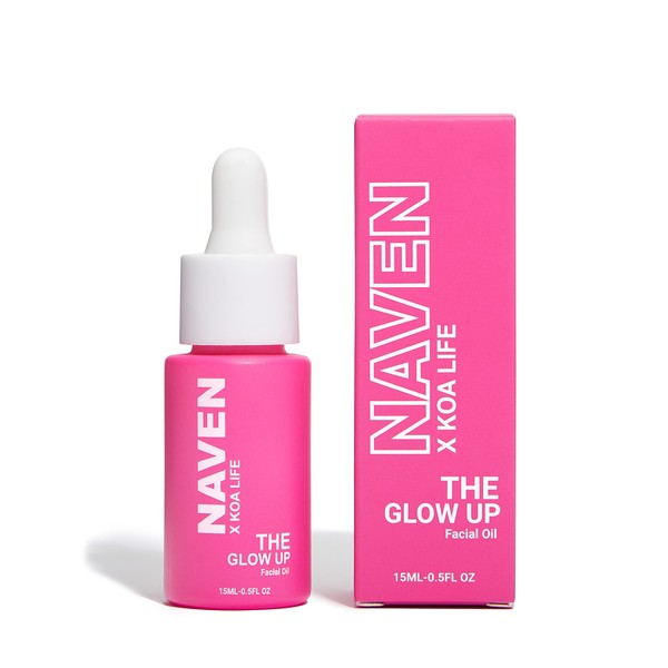 KOA LIFE NAVEN x The Glow Up - Daily Anti-Aging Facial Oil | Ultra-Hydrating, Silky Skin, Reduces fine lines and wrinkles | Vegan, Cruelty and Chemical Free