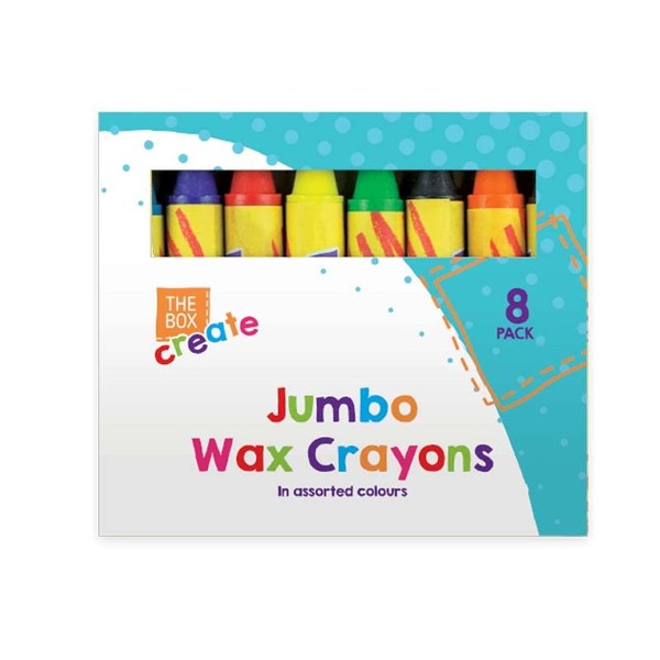 Jumbo Wax Crayons Toddler Art & Craft Assorted Crayons Colour Safe And Non Toxic Gift For Toddlers To Use Classic Easy Grip Children Drawing Pen Kids Colouring Painting Shading Sketching (8 Pack)