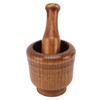 Garlic Grinder Bowl Jujube Wood Herb Crushing Bowl Multipurpose Spice