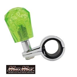 Diamond Cut Foam Steering Wheel Spinner Green