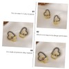 BESPORTBLE Loving Heart Shaped Earrings Alloy Ear Adornment Fashion Hollow