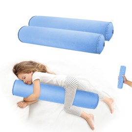 EULANT Pack of 2 Inflatable Side Sleeper Pillows, Lightweight Body Pillow for Side Sleepers, Long Round Full Body Pillow, Support Pillow for Travel, 120 x 20 cm, Inflatable & Compact