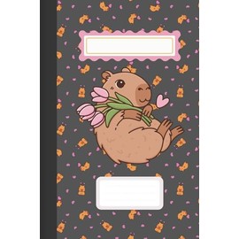 Capybara After Dark – Charcoal Lined Journal for Cozy Creativity: Night-toned Kawaii animal stationery for journaling, gift-giving, doodling, and daily reflections