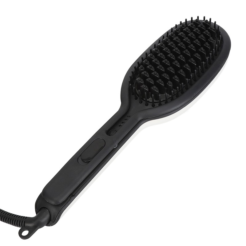 Straightening Curling Iron Brush Massage Negative Ion Automatic Heated Hair