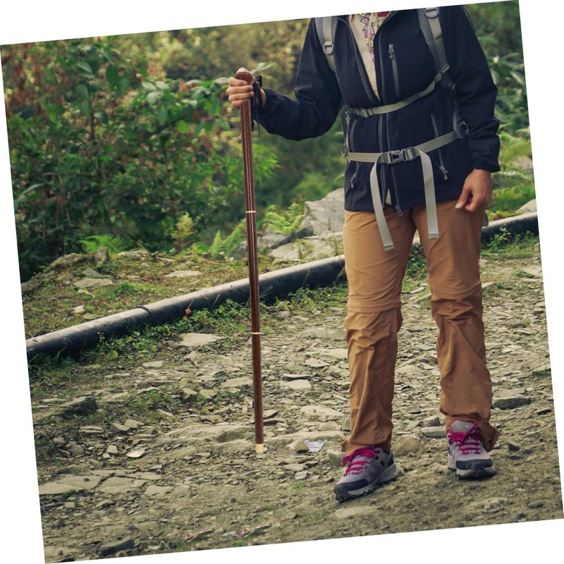TOVINANNA Wooden Walking Sticks for Men Durable Anti-Slip Handle for