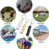 Qtopun Emergency Survival Whistle, 12 Packs Outdoor Loudest Aluminum Whistles