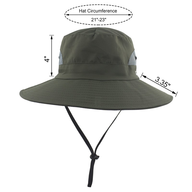 Mukeyo Sombrero de verano para mujer, de ala ancha, protección
