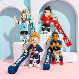 Cazcy Copa Mundial De Fútbol Estrella Llavero 4 Piezas Set